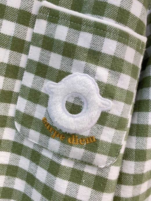 松植屋秋冬女款《小羊》加厚磨毛绒布长袖睡衣套装100%全棉绒布家居服 商品图2