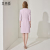 艾尚臣紫色职业装连衣裙女气质修身西装裙主持人艺考正装工作服秋 商品缩略图4