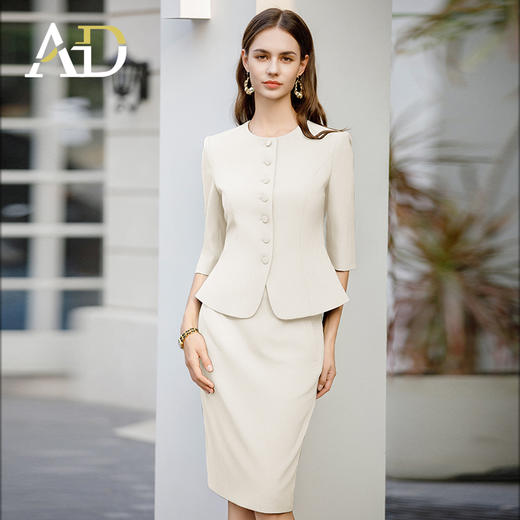 AD高端西装套裙新中式小众设计修身通勤女2024春夏新款职业工作服 商品图0