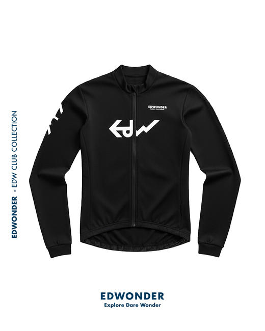 EdW骑聚(男)抓绒长袖车衣-黑色Jersey 商品图7