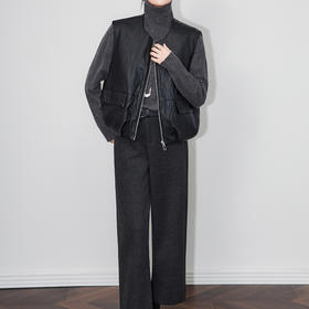 「高货wl」全新升级【铂金会员367/天猫499/差价132】(04425)洛诗琳2025秋冬老钱风蛋白皮PU轻薄白鸭绒羽绒服马甲外套