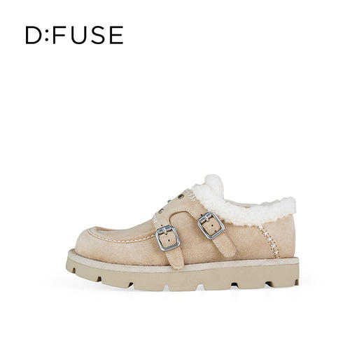 Dfuse迪芙斯2025冬季新款皮带扣雪地靴加绒松糕厚底袋鼠鞋轻便孟克鞋女DFD4118057 商品图9
