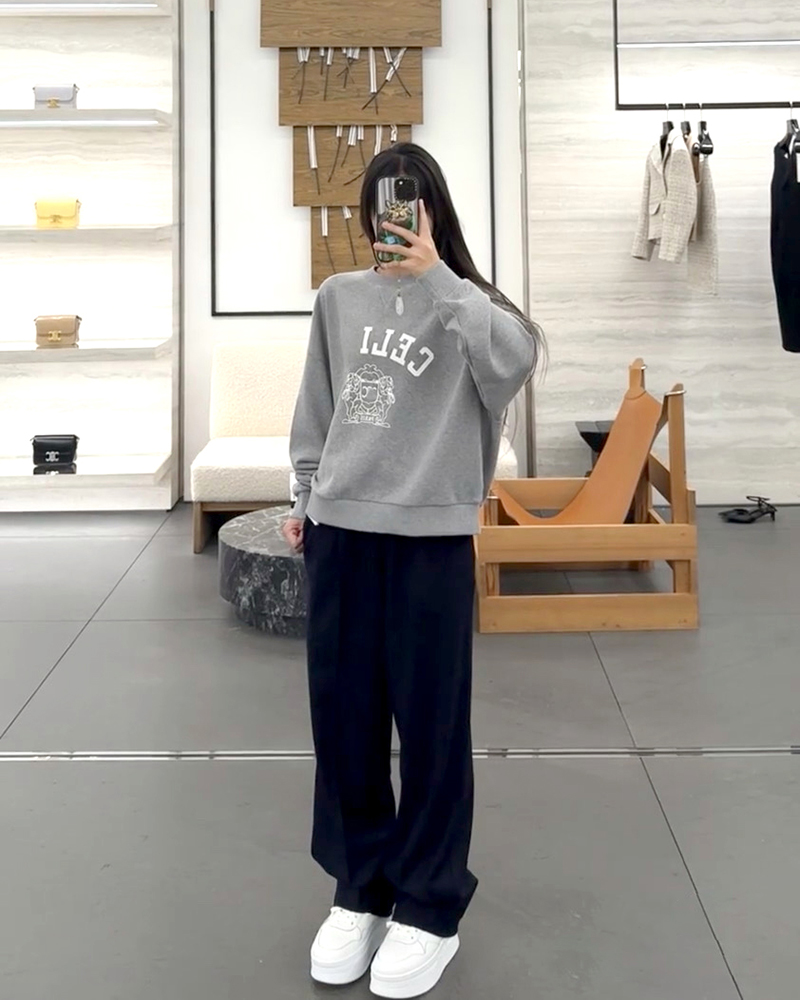 现货 THS-限时 赛琳家 女士圆领运动休闲卫衣 BI514