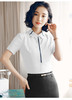 职业装白色衬衫韩版2024夏新款上衣女短袖修身衬衣工作服韩范时尚 商品缩略图2
