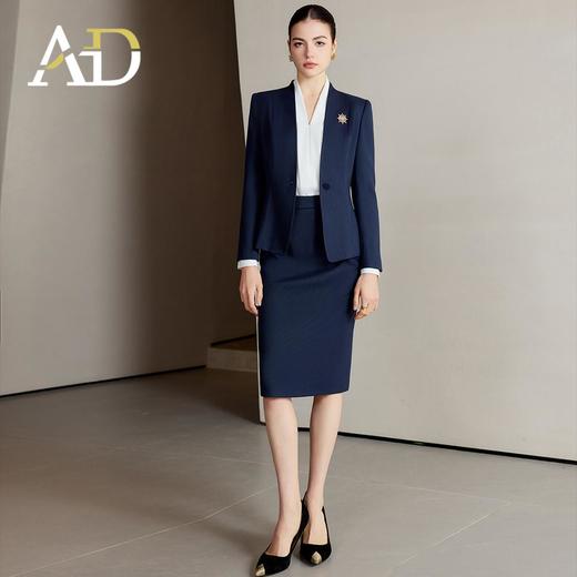 AD气质无领西装外套女2025新款职业装套装高端售楼部销售工作服 商品图0