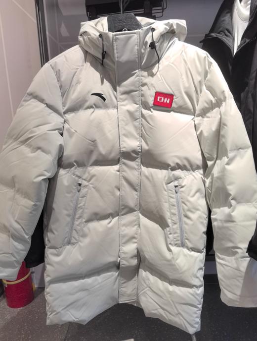 安踏正品综训男中长羽绒服2025冬新款防泼水连帽羽绒服152547951 商品图0