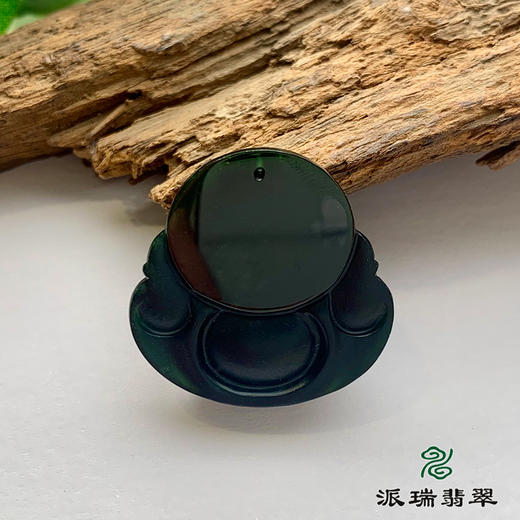 派瑞翡翠 翡翠佛 糯种 墨翠 商品图4