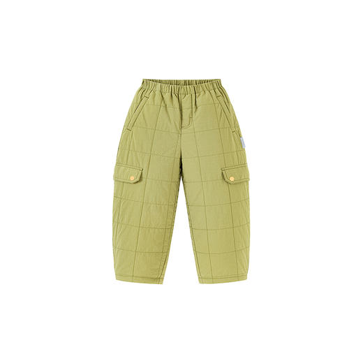 迷你巴拉男女童儿童裤子2025冬季新品柔软内里夹棉工装风宽松长裤 商品图4