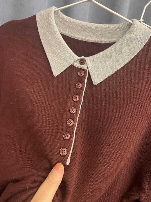 专供实体线下！18支极*细全羊毛！音の+同款~！翻领刺绣针织衫！ 商品图9