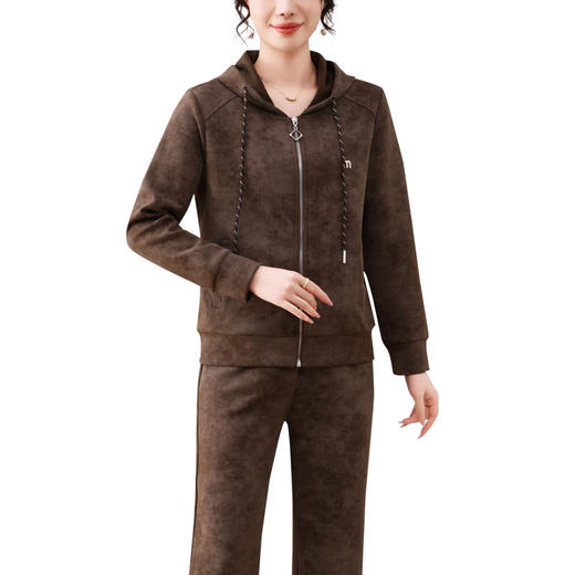 SP48-6956 2025新款时尚休闲运动套装女春秋洋气减龄显瘦印花跑步卫衣两件套 商品图4