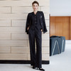 IWY/ 深灰色高端西装套装女秋冬季新款设计感蕾丝西服马甲三件套职业正装CPM2513 商品缩略图2