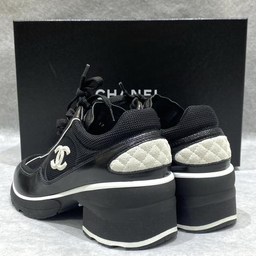 女款小牛皮圓頭系帶粗跟高跟鞋he025 商品图2