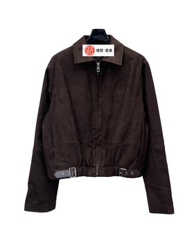 女款麂皮绒皮扣外套zo014