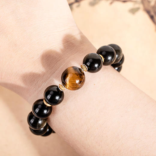 珠御在殿【紫禁守护】金曜石手串/项链 虎眼金曜 金瑞呈祥 流光婉转 福运交织 商品图10