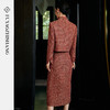 FUYAO扶摇 轻奢重工外套开叉半身裙红色小香风粗花呢编织羊毛套装 商品缩略图4