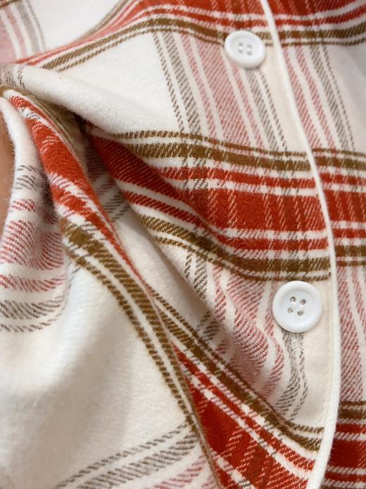 松植屋秋冬女款《茶杯猫》加厚磨毛绒布长袖睡衣套装100%全棉绒布家居服 商品图5