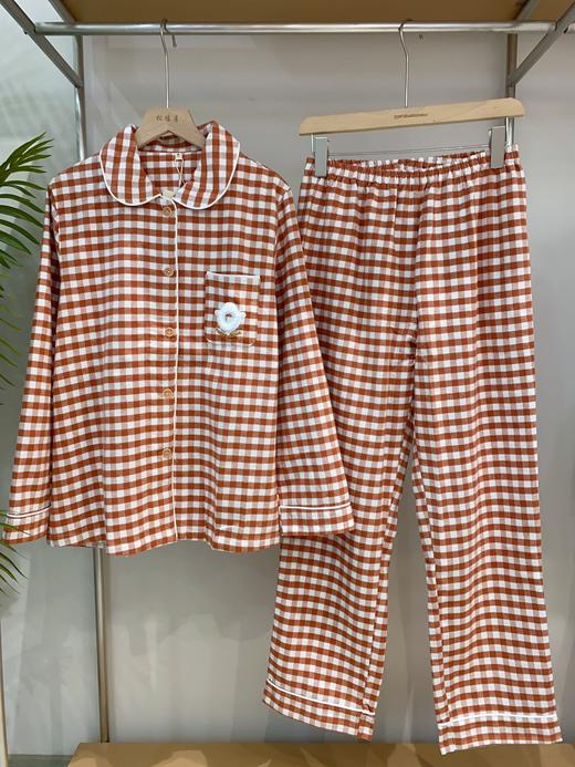 松植屋秋冬女款《小羊》加厚磨毛绒布长袖睡衣套装100%全棉绒布家居服 商品图6