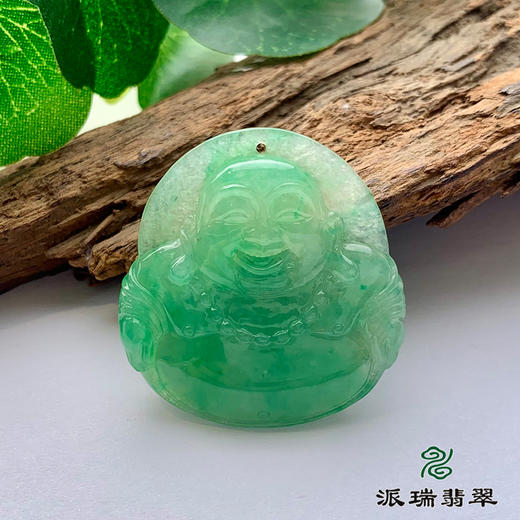 派瑞翡翠 翡翠佛 糯种 满绿 商品图0