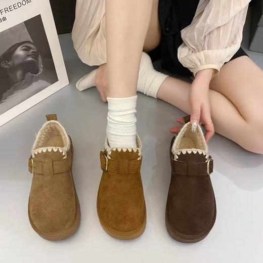 【HF】无忧购 加绒保暖休闲毛毛雪地靴女款秋冬季勃肯鞋Y-2（截单后3-5天发货） 商品图7