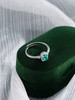 子佩集【翠雅】S925银戒指【RM0506-XF】培育宝石祖母绿椭圆2510 商品缩略图5