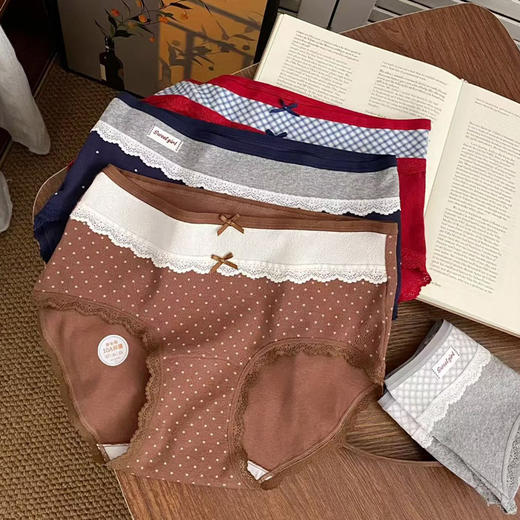 英伦复古格纹撞色宽边腰头女式内裤-纪念日百货门店同款166793231 商品图2