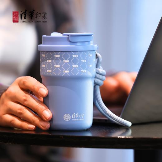清华文创简约便携咖啡杯蓝色款 商品图4