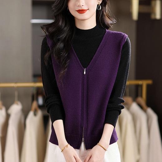 CC漂亮假两件毛衣女2025秋冬时尚洋气时髦上衣内搭可外穿打底衫大码 商品图0