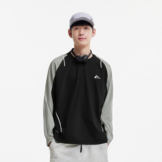 森马长袖T恤男冬季拼色运动打底t恤宽松2025新款时尚户外印花上衣 商品图5