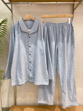 松植屋秋冬男款《萌趣》加厚磨毛绒布长袖睡衣套装100%全棉绒布家居服