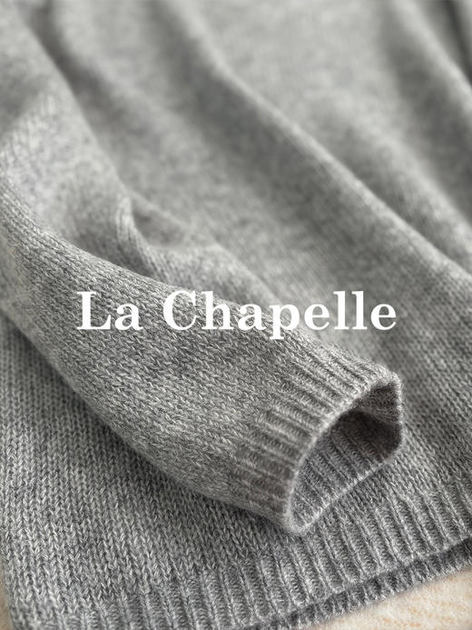 会员福利【山羊绒/羊驼毛】拉夏贝尔/La Chapelle软糯舒适亲肤~绵羊毛/莱赛尔！高品质V领针织毛衣 商品图6