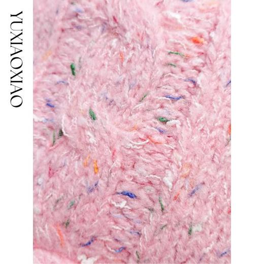 余潇潇【冬日调色盘】时尚90白鸭绒定染花纱纱线织片羽绒马甲外套 商品图2