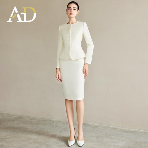 AD职业西装套装女正装高级感白色西服气质名媛范职业装套裙工作服 商品图3