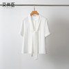 2025夏季新款白色设计感短袖衬衫时尚减龄洋气正式场合高级感上衣 商品缩略图0