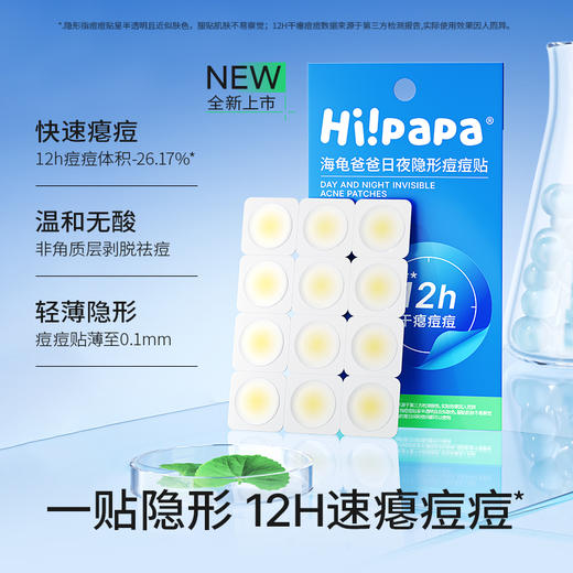 【秒杀品】海龟爸爸日夜隐形痘痘贴 | 0.01cm超薄设计、贴合肌肤、帮助痘痘快速干瘪、撕除不残胶、适合13岁+青少年日常使用 商品图1