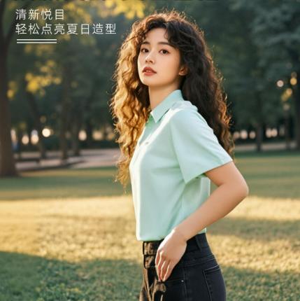 【静思书轩】大爱感恩科技环保T恤短袖POLO领 商品图0