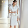 AD高端职业装气质女神范时尚白色短袖西装套装夏季小香风名媛正装 商品缩略图2