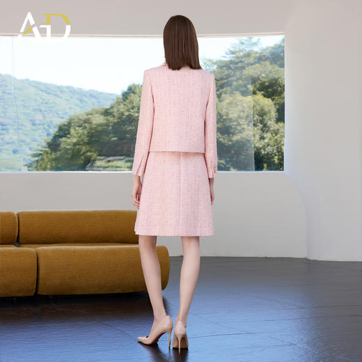 AD小香风优雅一整套套装法式优雅短外套富家千金两件套裙连衣裙 商品图4