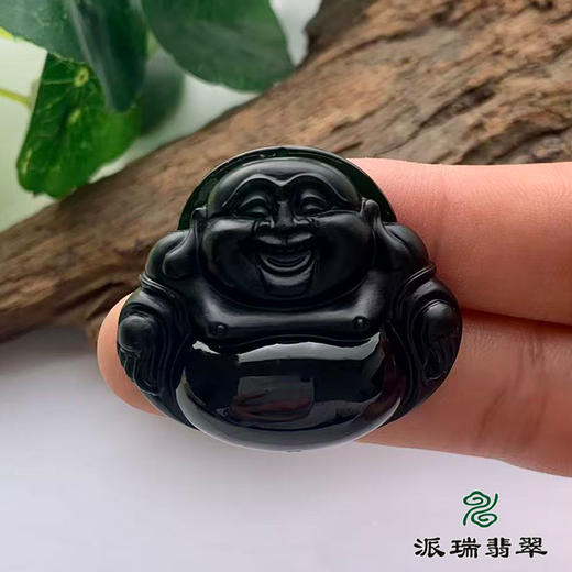 派瑞翡翠 翡翠佛 糯种 墨翠 商品图2