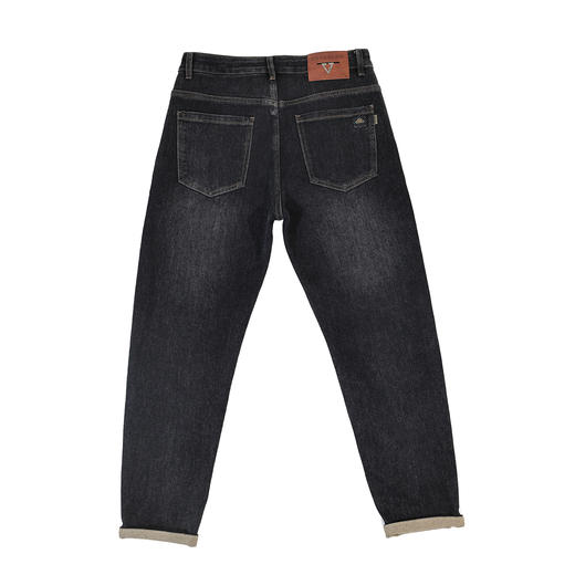 半身缘男裤 秋季棉感简约柔软保暖修身牛仔裤253301U10130137 商品图1