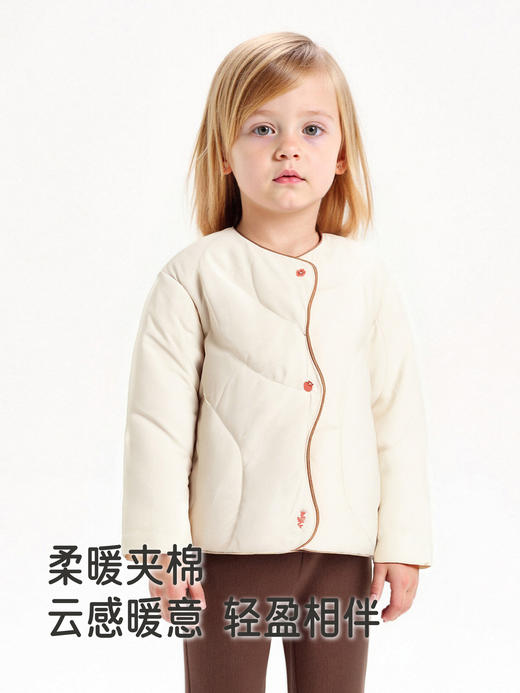 英氏儿童棉服冬季外套薄款舒适保暖女孩新款内搭内胆YRWQJ4R111A 商品图2