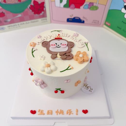 小猴子手绘卡通蛋糕-低糖处理无添加 商品图3