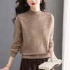 CC2025年秋冬新款优雅时尚半高领针织衫女刺绣显瘦气质百搭打底上衣 商品缩略图0