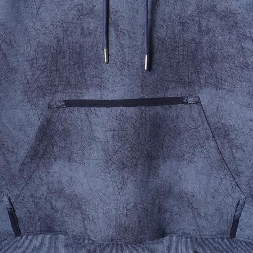 WY1243SDSA秋冬新款痞帅男装潮牌扎染织带刺绣标抽绳连帽卫衣百搭时尚 商品图3