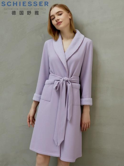 【深冬一体绒加厚】SCHIESSER德国舒雅女士一体绒360G厚款睡袍（实物颜色接近首图）31/25711R 商品图4