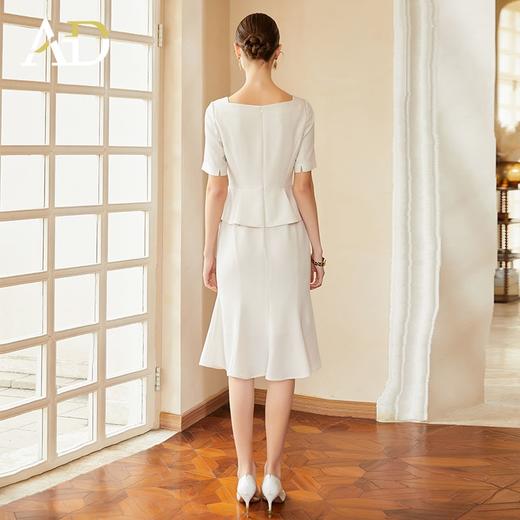 AD米色职业装气质女神范西装套装夏季高端名媛假两件连衣裙包臀裙 商品图4
