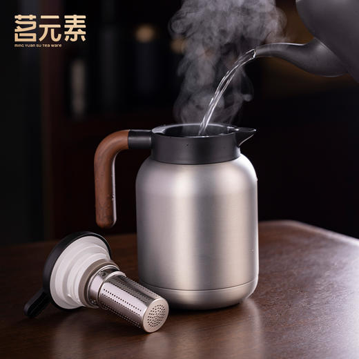 茗元素 万物养1000ml焖茶壶蓄水 316不锈钢 办公室家用 商品图2