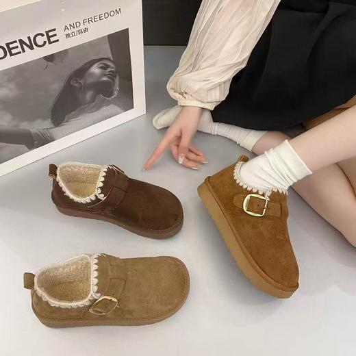 【HF】无忧购 加绒保暖休闲毛毛雪地靴女款秋冬季勃肯鞋Y-2（截单后3-5天发货） 商品图3