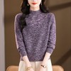 CC2025秋冬花纱半高领毛衣女针织软糯显瘦内搭气质通勤长袖短款上衣 商品缩略图2