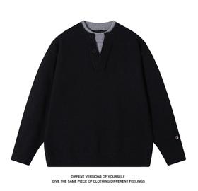 D102904秋冬假两件潮流针织衫毛衣外套男女同款