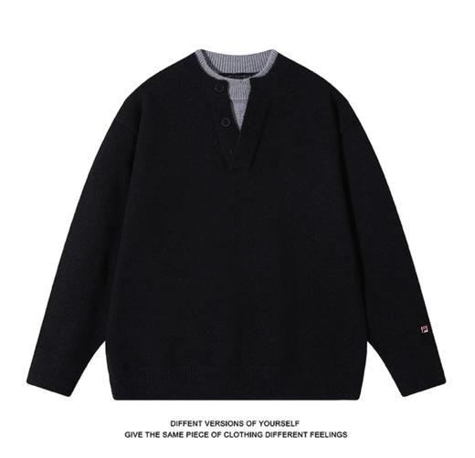 D102904秋冬假两件潮流针织衫毛衣外套男女同款 商品图0